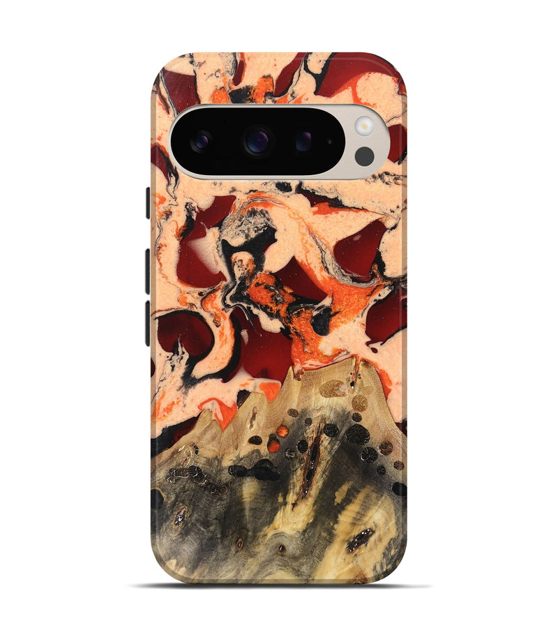 Pixel 9 Wood Live Edge Phone Case - Warwick (Red, 733014)