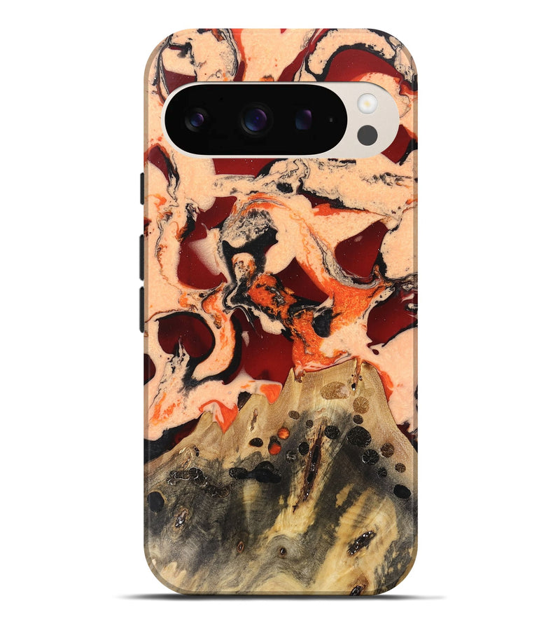 Pixel 9 Pro XL Wood Live Edge Phone Case - Warwick (Red, 733014)