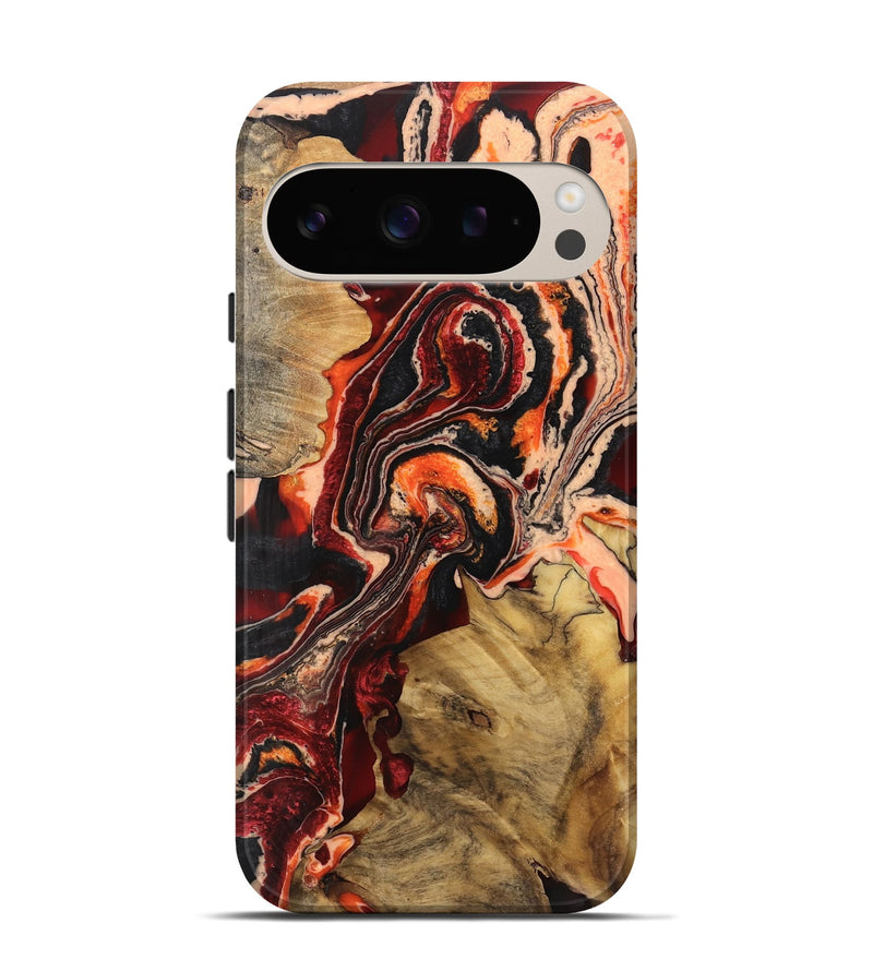 Pixel 9 Wood Live Edge Phone Case - Allina (Red, 733015)