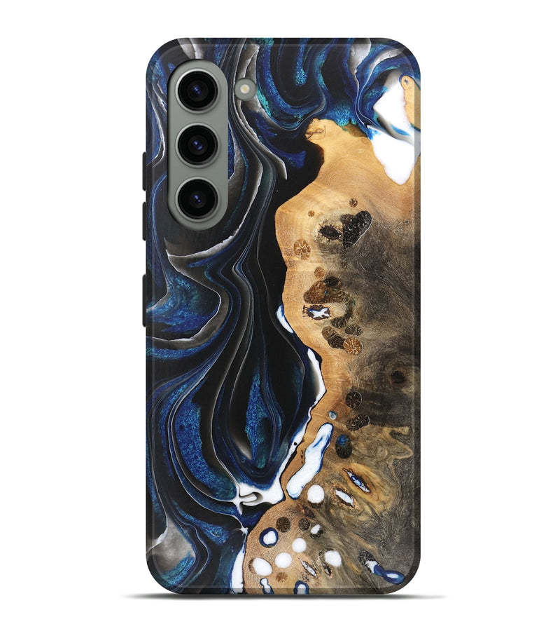 Galaxy S23 Plus Wood Live Edge Phone Case - Dennie (Blue, 733016)