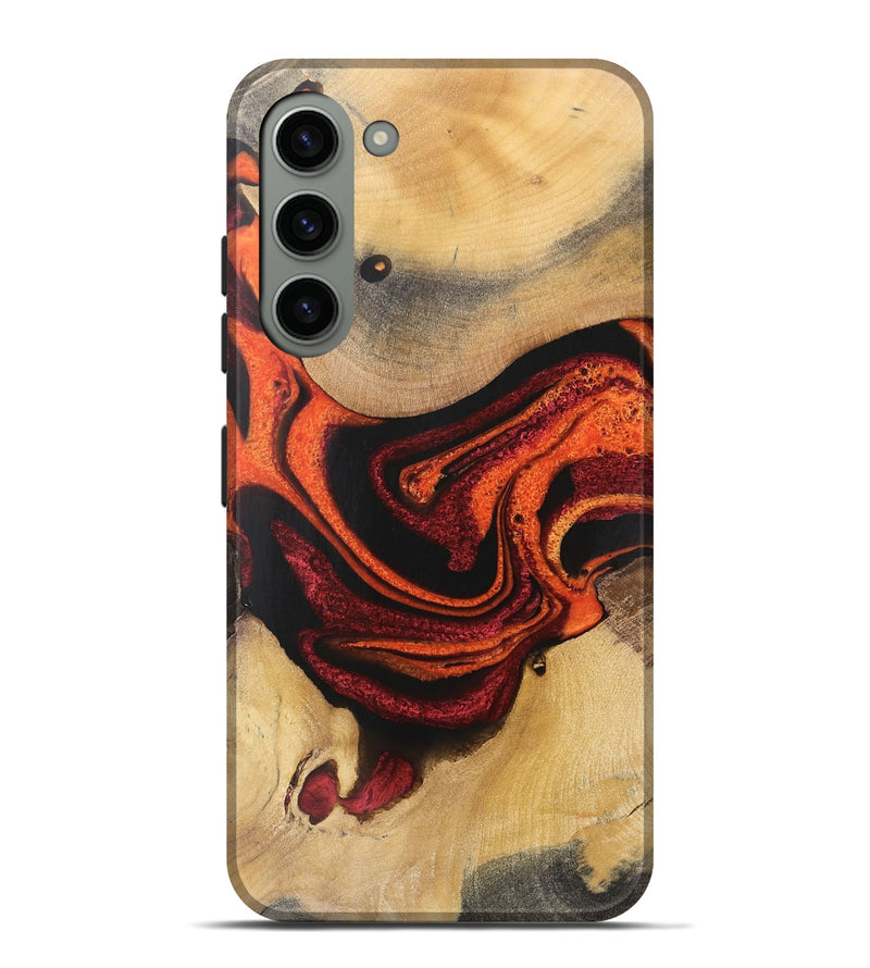 Galaxy S23 Plus Wood Live Edge Phone Case - Bevyn (Red, 733019)