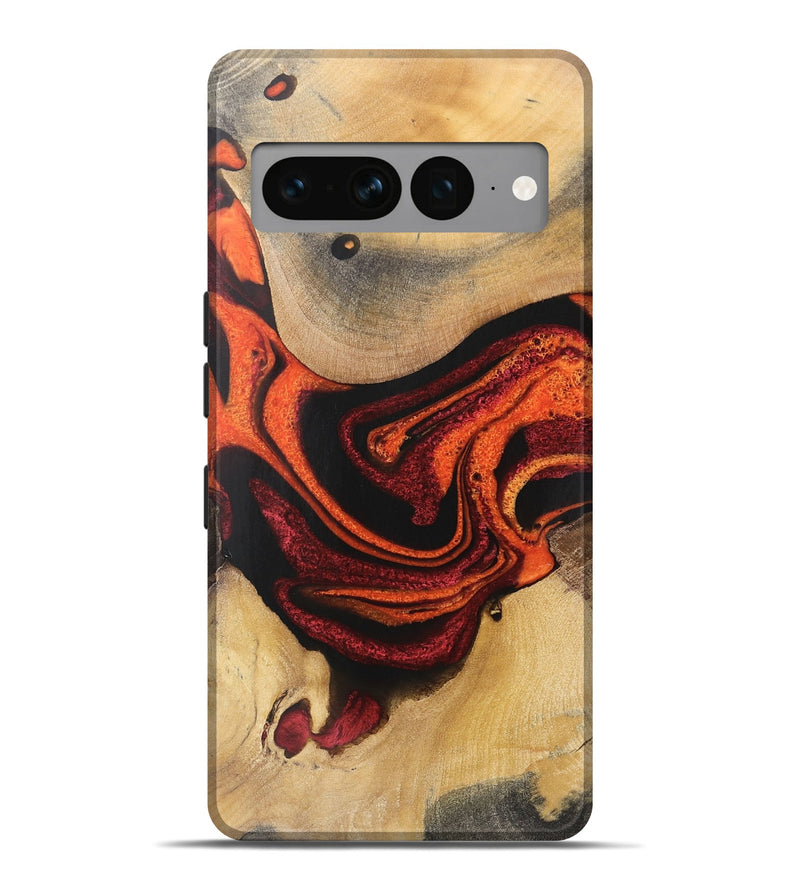 Pixel 7 Pro Wood Live Edge Phone Case - Bevyn (Red, 733019)