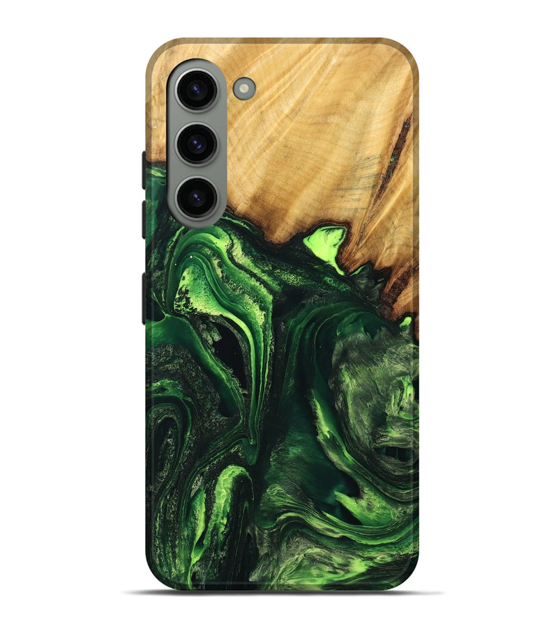 Galaxy S23 Plus Wood Live Edge Phone Case - Edith (Green, 733023)