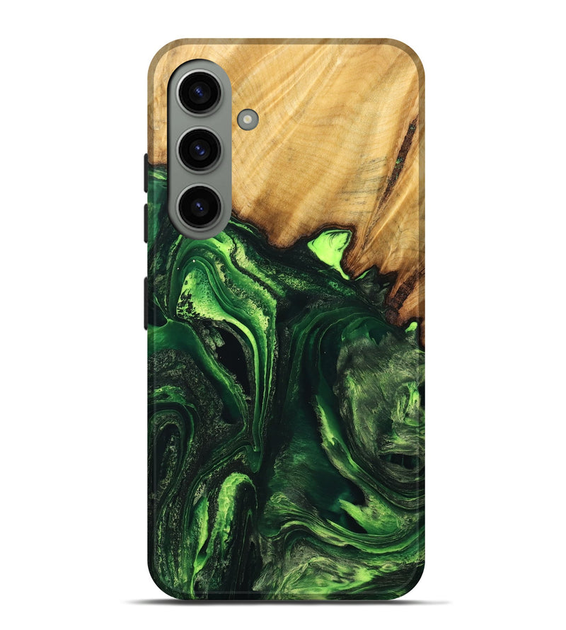 Galaxy S24 Plus Wood Live Edge Phone Case - Edith (Green, 733023)