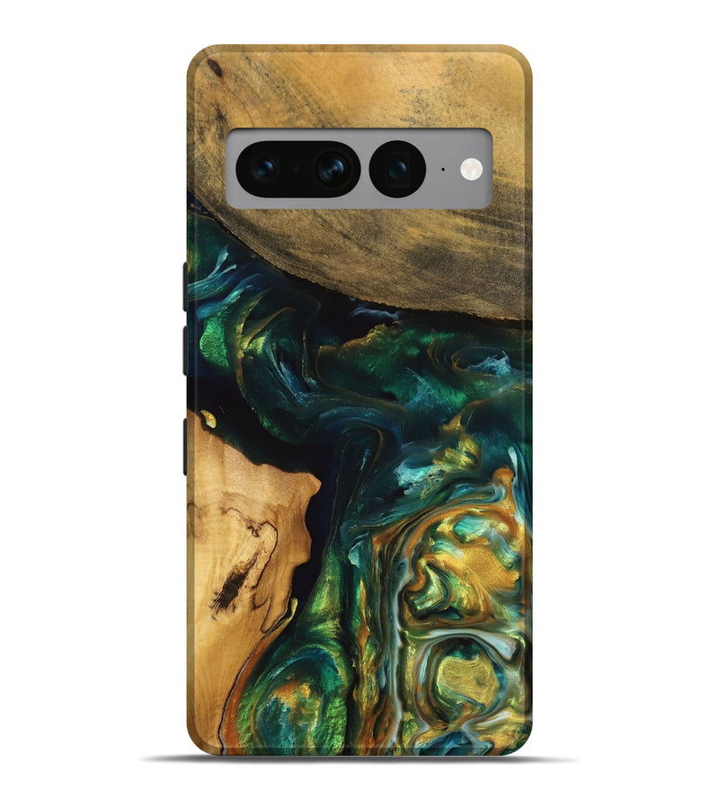 Pixel 7 Pro Wood Live Edge Phone Case - Nevil (Green, 733024)