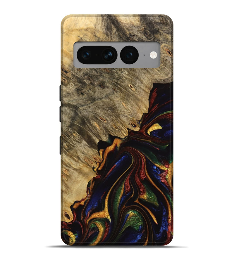 Pixel 7 Pro Wood Live Edge Phone Case - Kenji (Red, 733032)