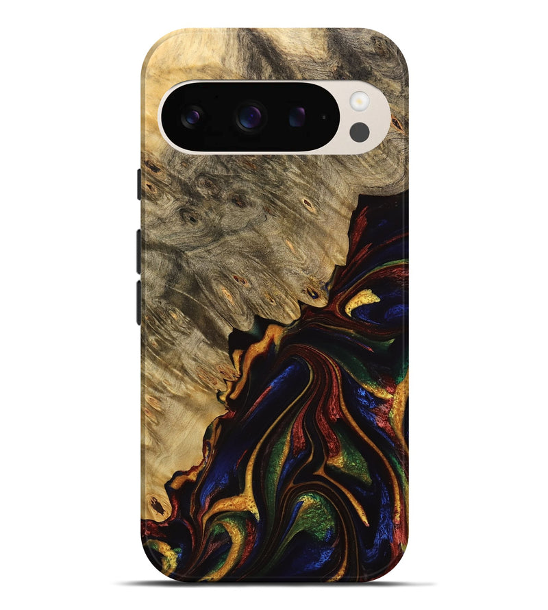 Pixel 9 Pro XL Wood Live Edge Phone Case - Kenji (Red, 733032)