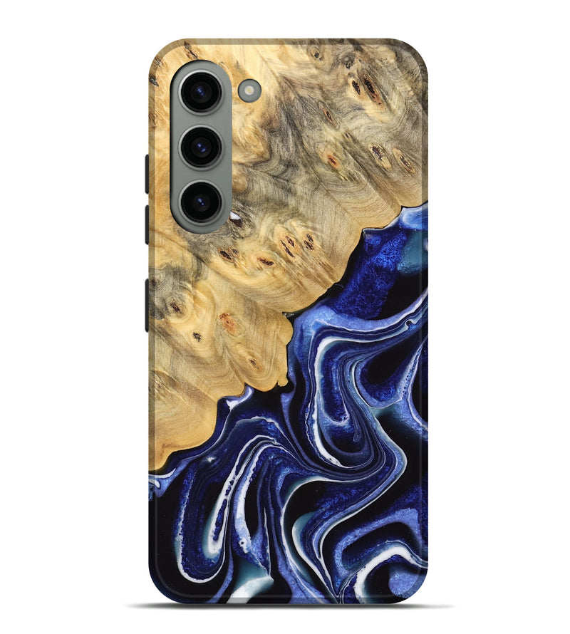 Galaxy S23 Plus Wood Live Edge Phone Case - Wylie (Blue, 733036)