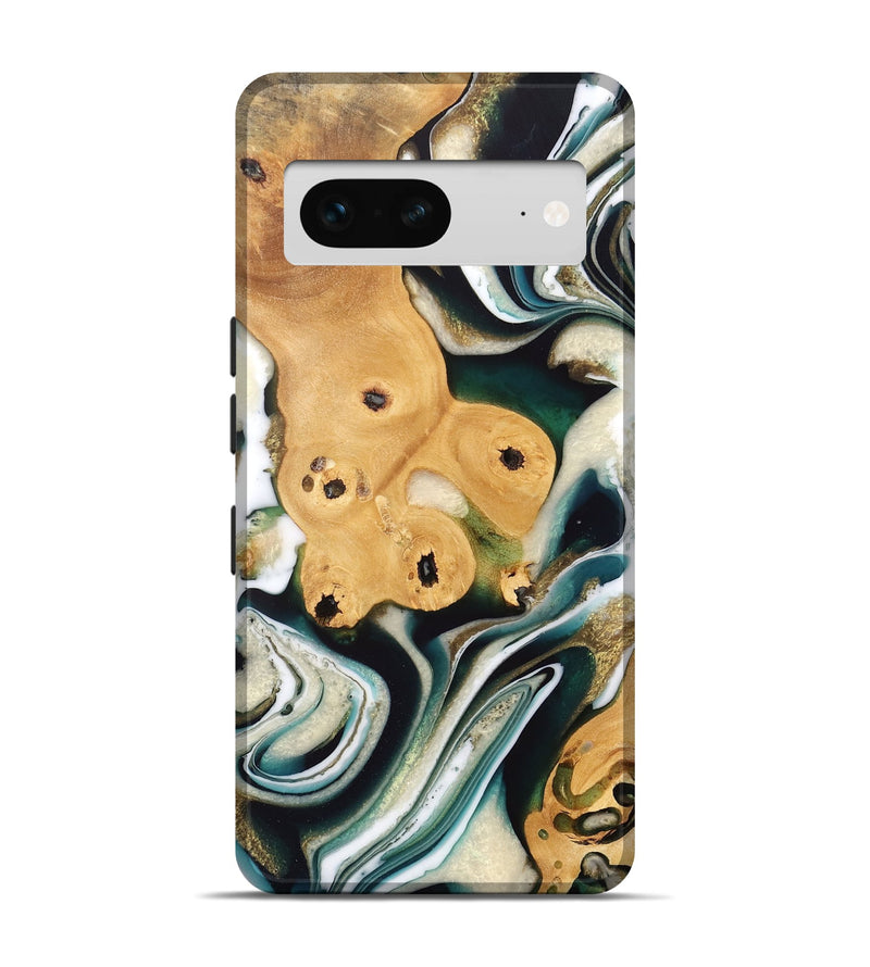 Pixel 7 Wood Live Edge Phone Case - Ardelia (Green, 733038)