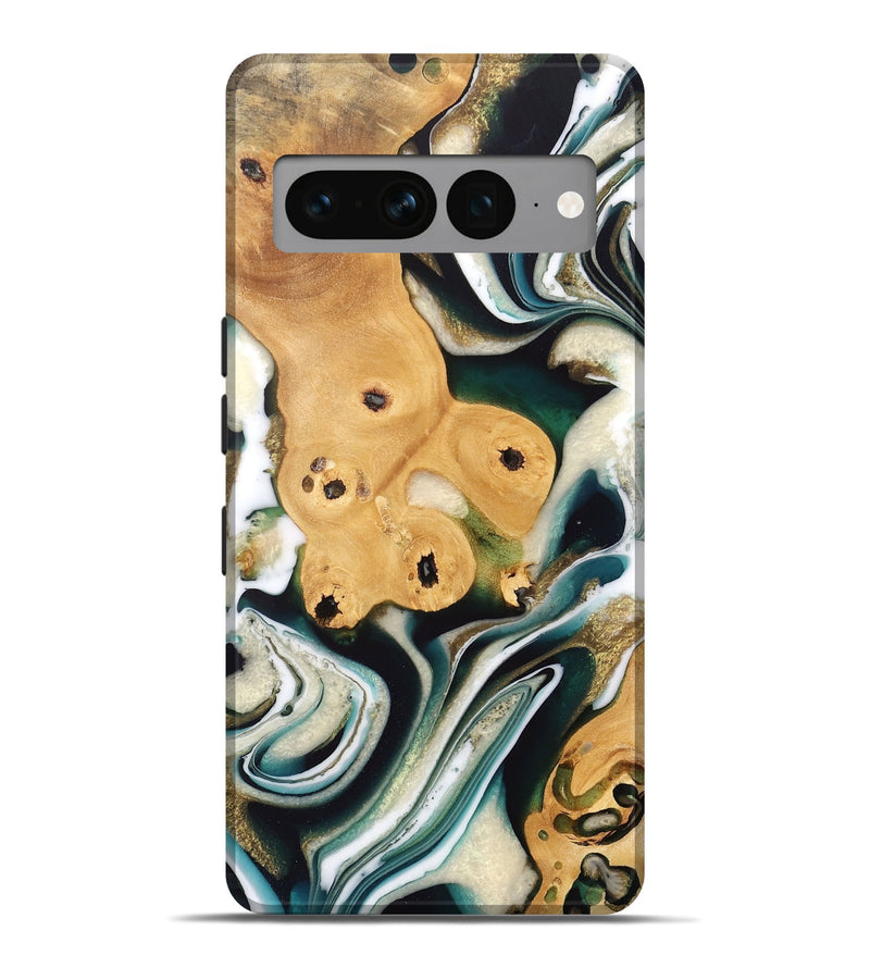 Pixel 7 Pro Wood Live Edge Phone Case - Ardelia (Green, 733038)