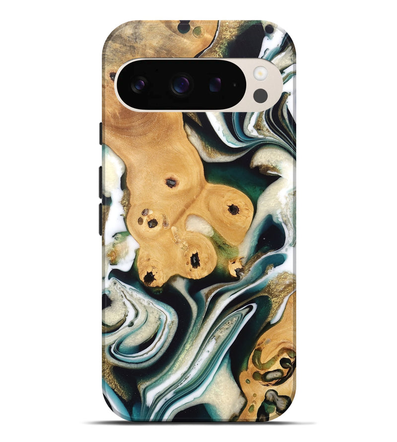 Pixel 9 Pro XL Wood Live Edge Phone Case - Ardelia (Green, 733038)