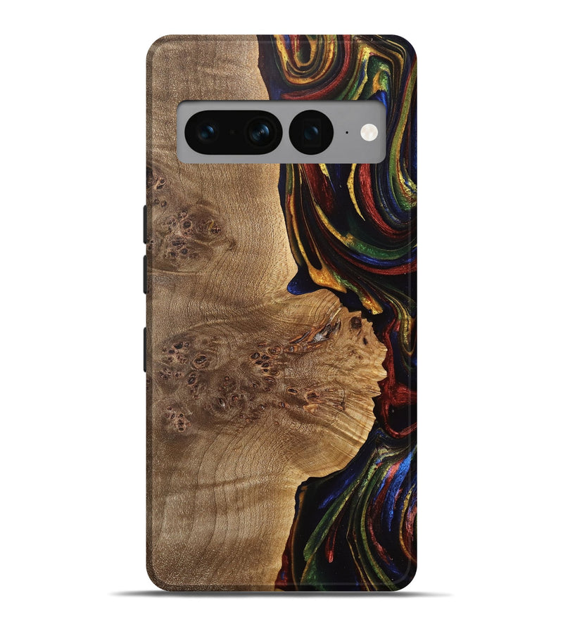 Pixel 7 Pro Wood Live Edge Phone Case - Eyde (Red, 733043)