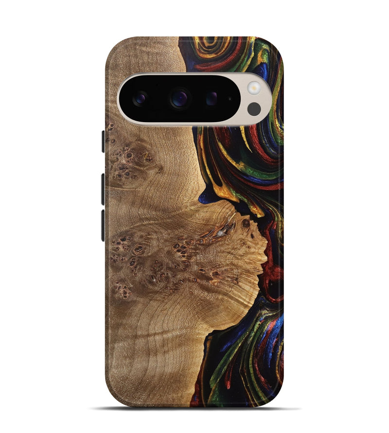 Pixel 9 Wood Live Edge Phone Case - Eyde (Red, 733043)