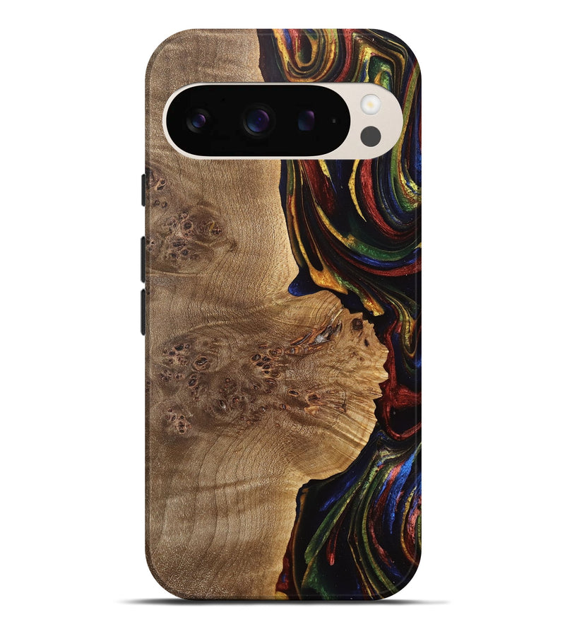 Pixel 9 Pro XL Wood Live Edge Phone Case - Eyde (Red, 733043)