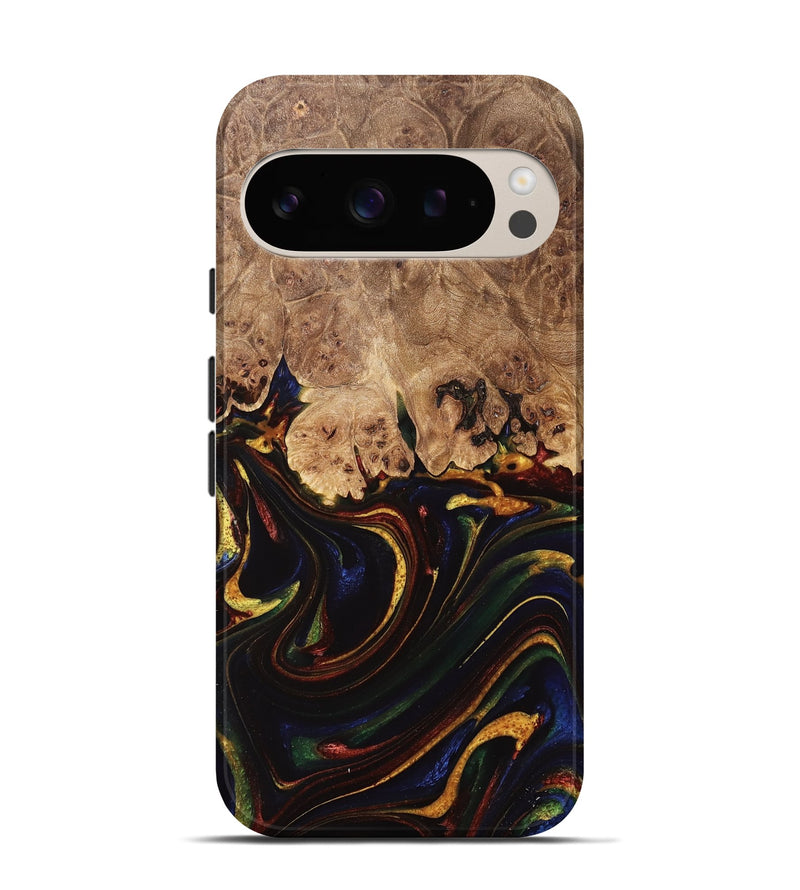 Pixel 9 Wood Live Edge Phone Case - Shandie (Red, 733044)