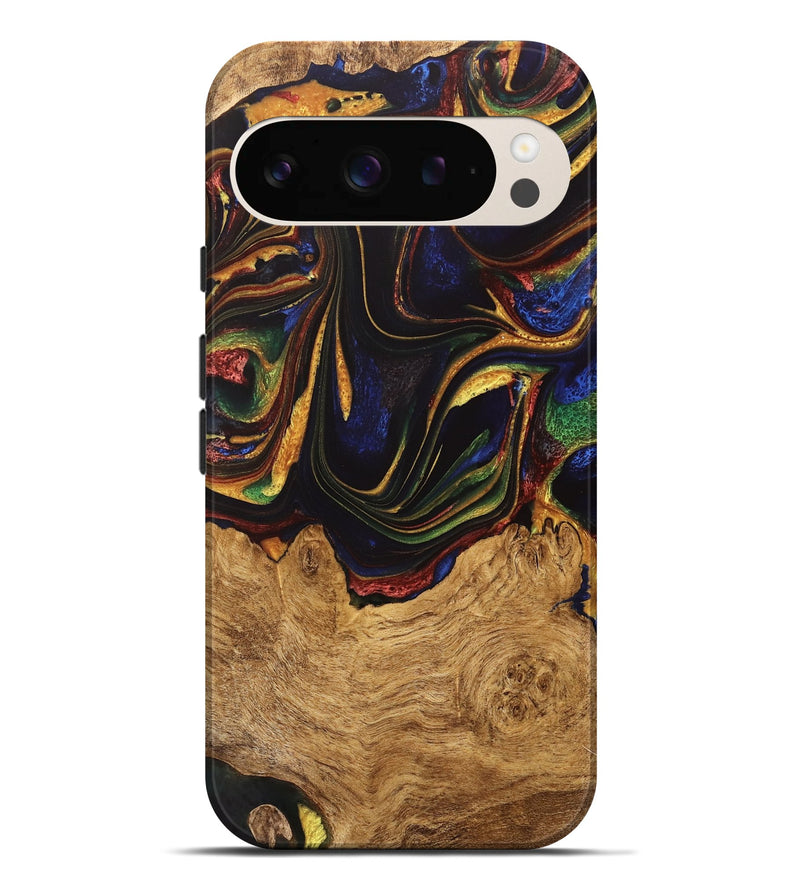 Pixel 9 Pro XL Wood Live Edge Phone Case - Dagmar (Red, 733045)