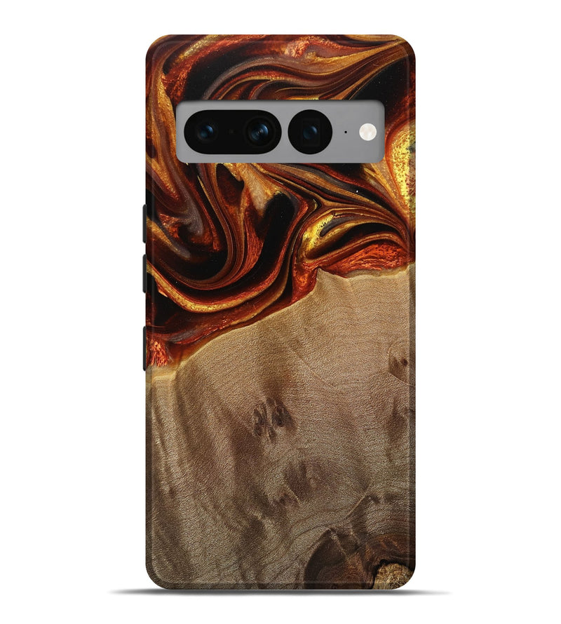 Pixel 7 Pro Wood Live Edge Phone Case - Dosha (Red, 733046)