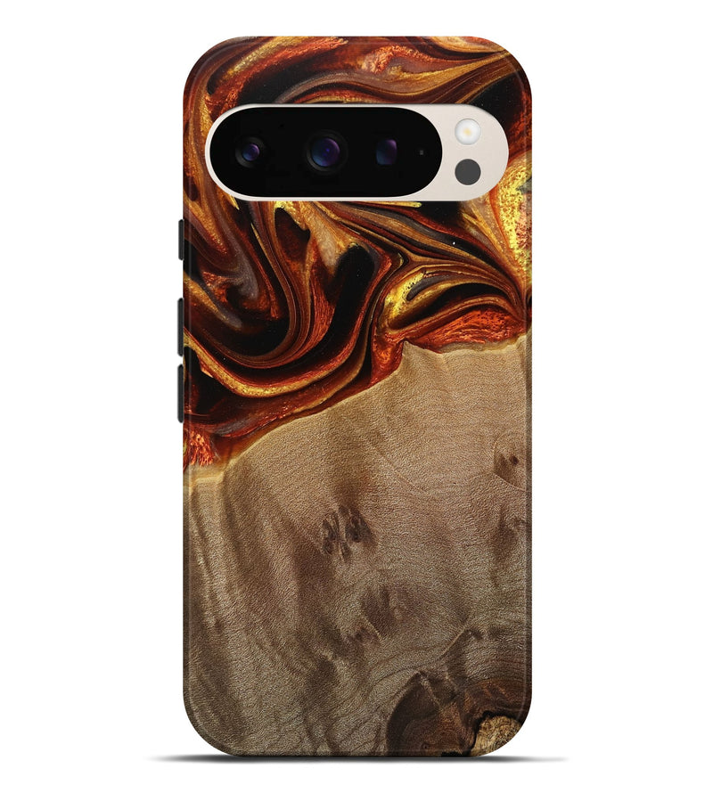 Pixel 9 Pro XL Wood Live Edge Phone Case - Dosha (Red, 733046)