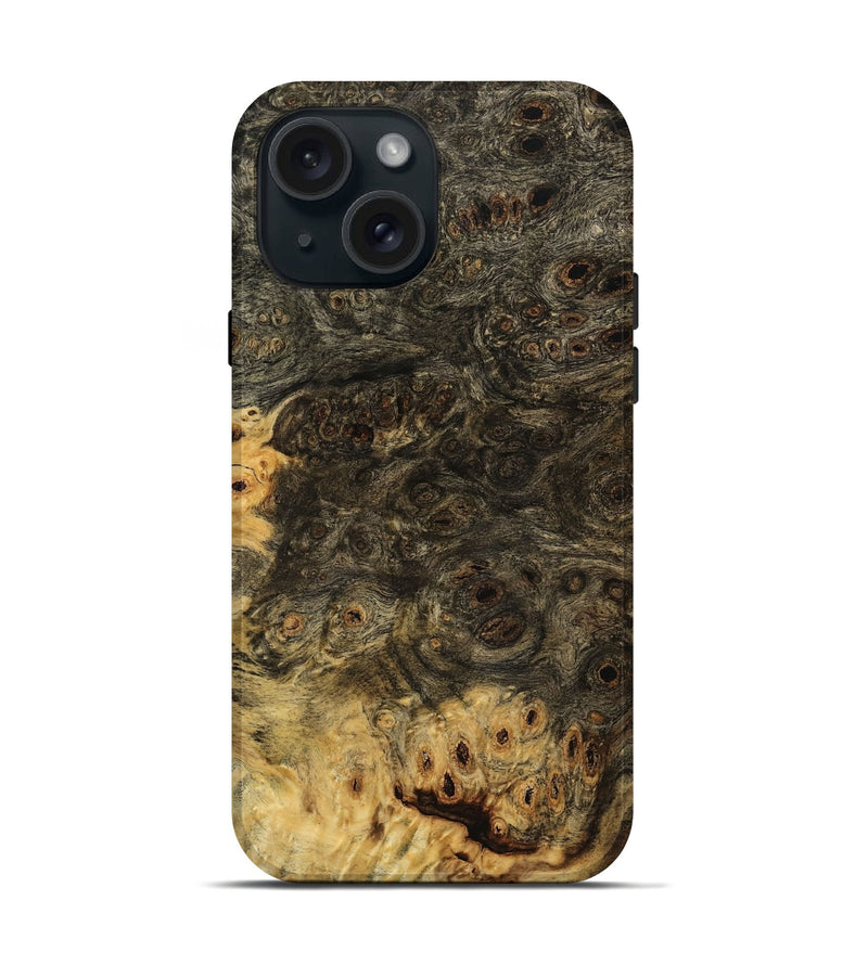 iPhone 15 Wood Live Edge Phone Case - Olia (Wood Burl, 733049)