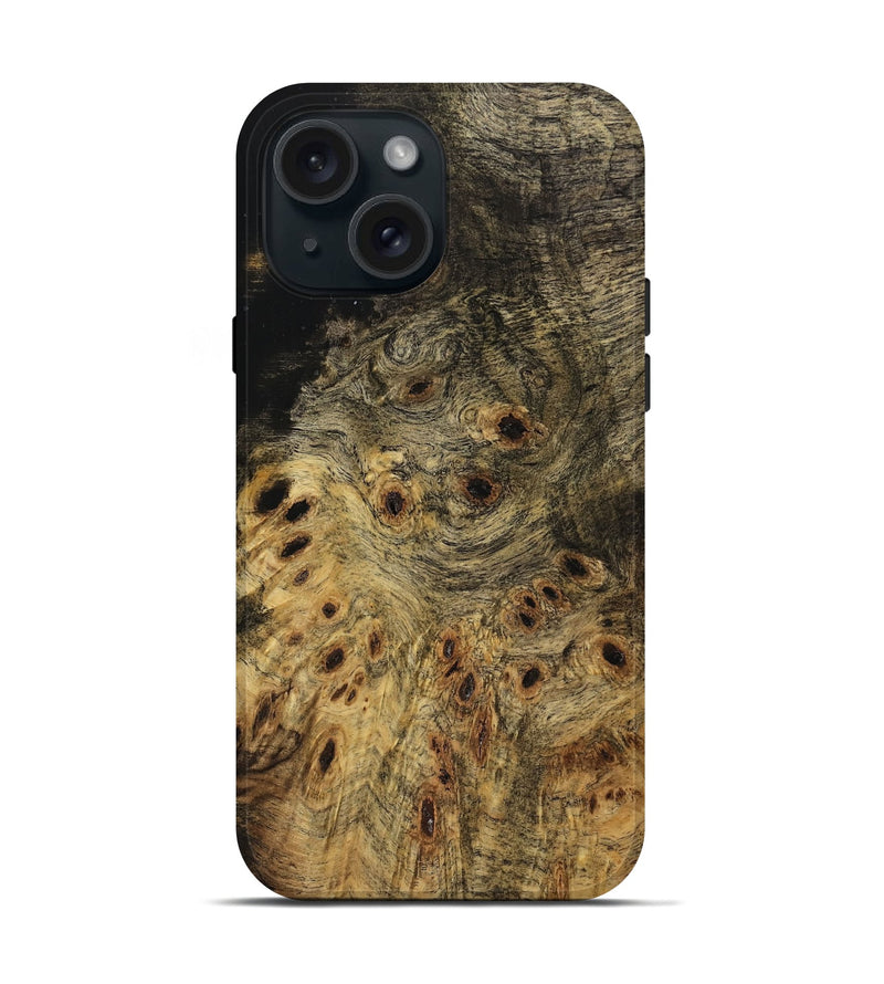 iPhone 15 Wood Live Edge Phone Case - Meda (Wood Burl, 733051)