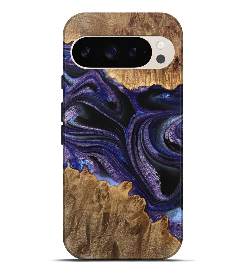 Pixel 9 Pro XL Wood Live Edge Phone Case - Sameh (Purple, 733052)