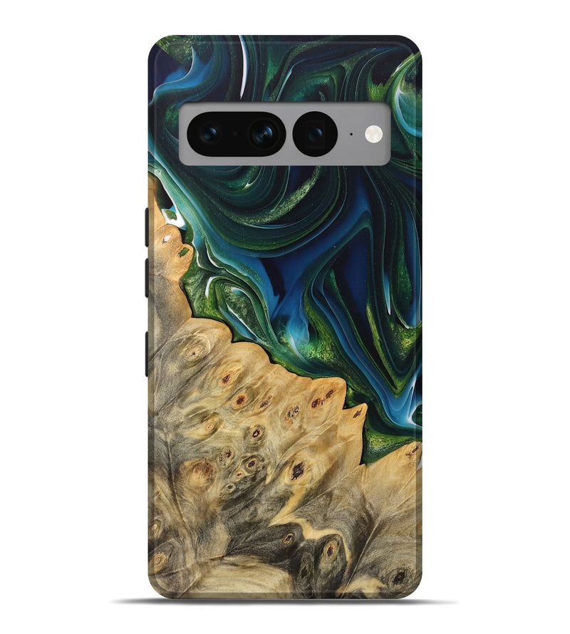 Pixel 7 Pro Wood Live Edge Phone Case - Engi (Green, 733054)