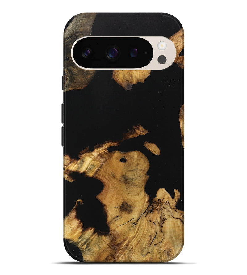 Pixel 9 Pro XL Wood Live Edge Phone Case - Deanna (Pure Black, 733055)