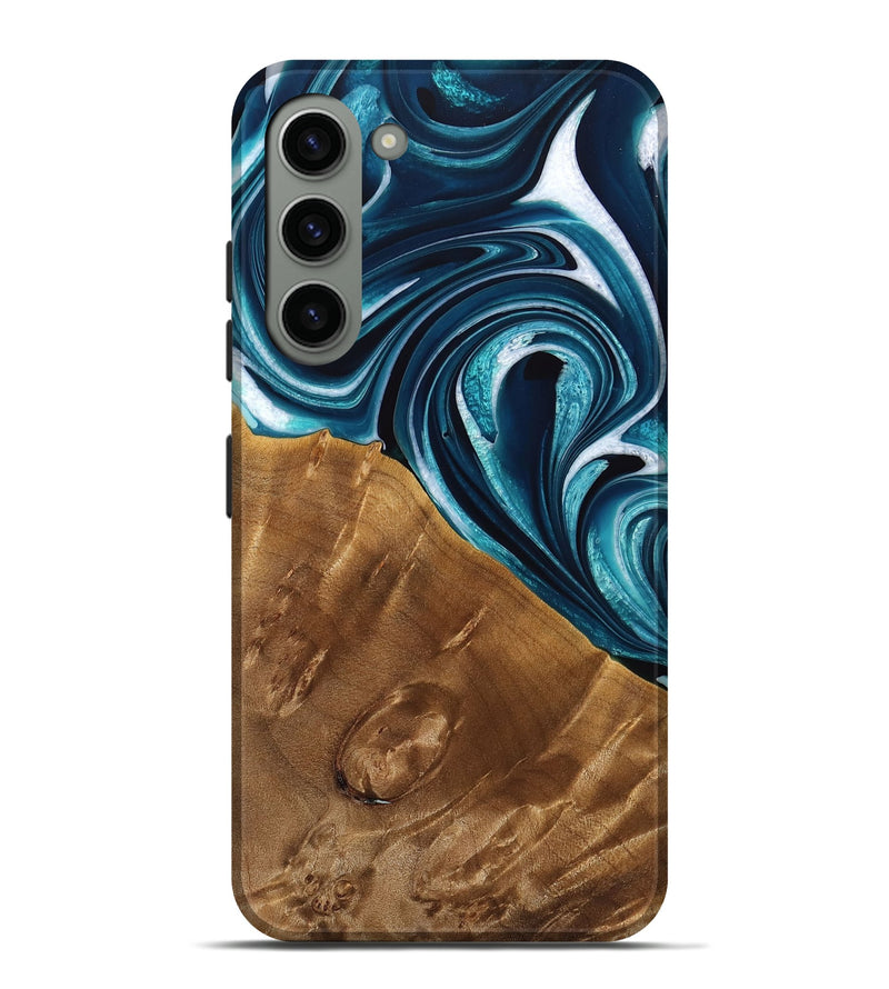 Galaxy S23 Plus Wood Live Edge Phone Case - Rodrick (Blue, 733056)