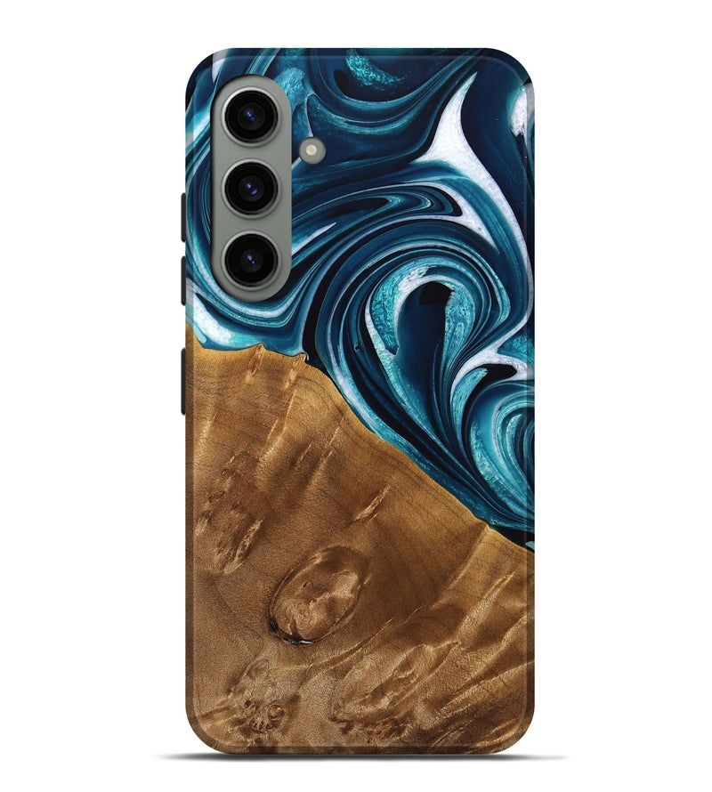 Galaxy S24 Plus Wood Live Edge Phone Case - Rodrick (Blue, 733056)