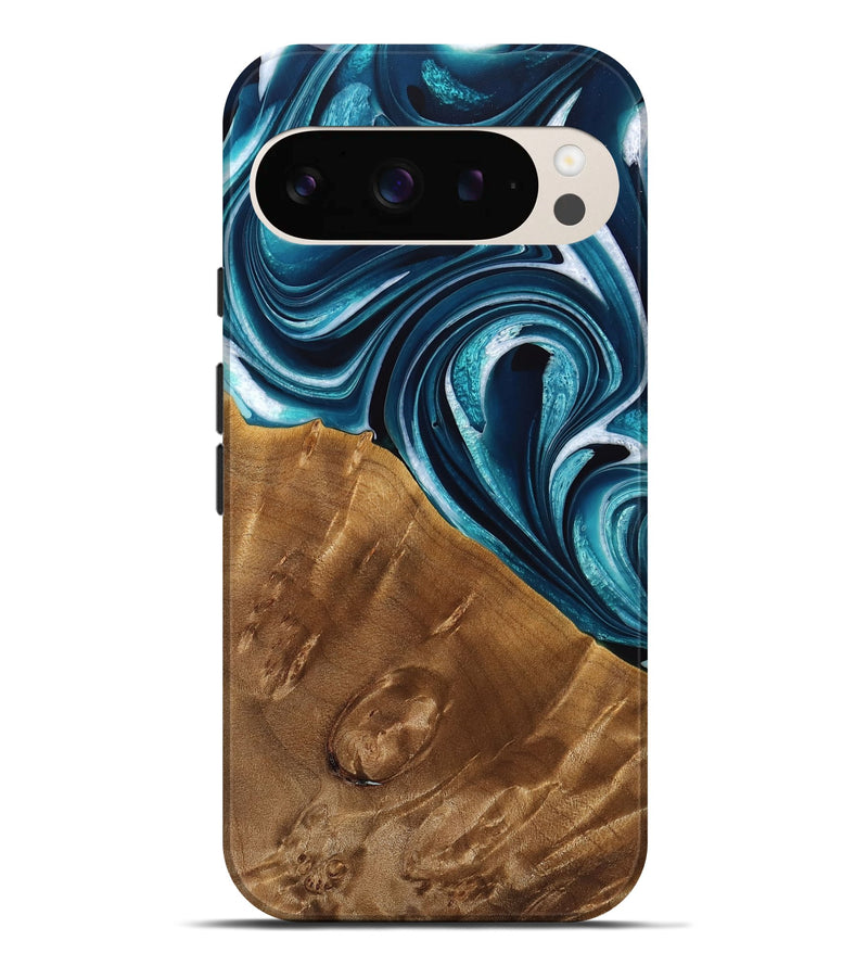 Pixel 9 Pro XL Wood Live Edge Phone Case - Rodrick (Blue, 733056)