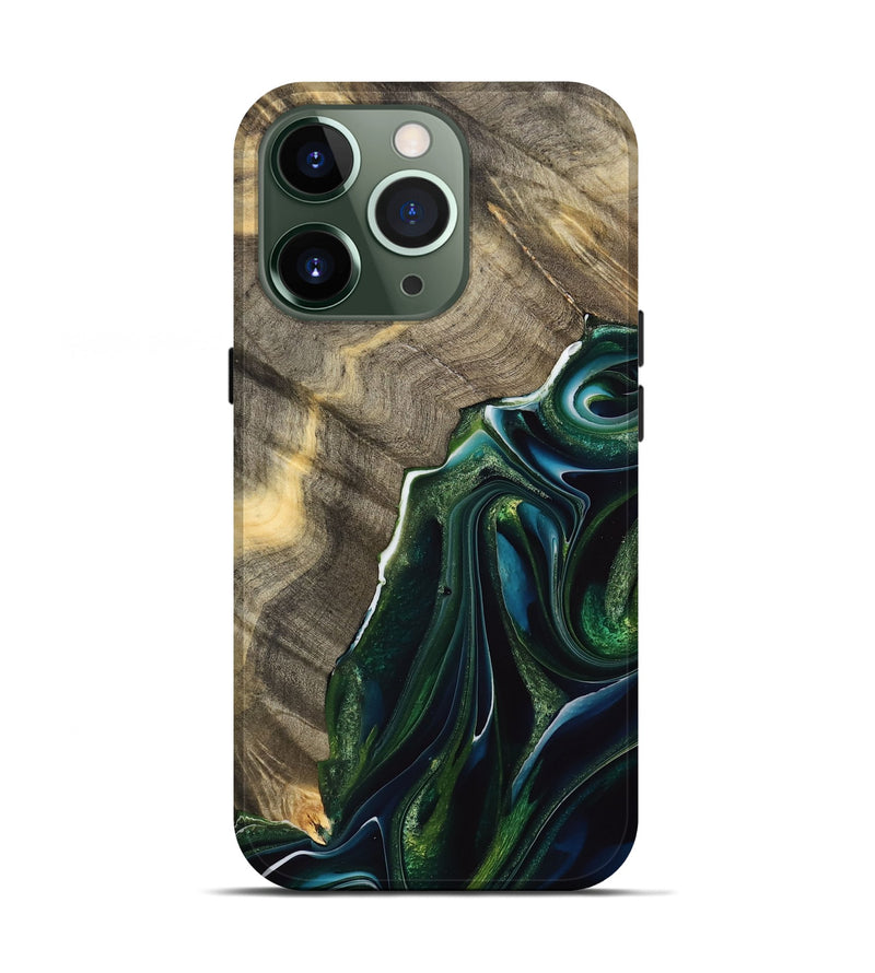 iPhone 13 Pro Wood Live Edge Phone Case - Empi (Green, 733057)