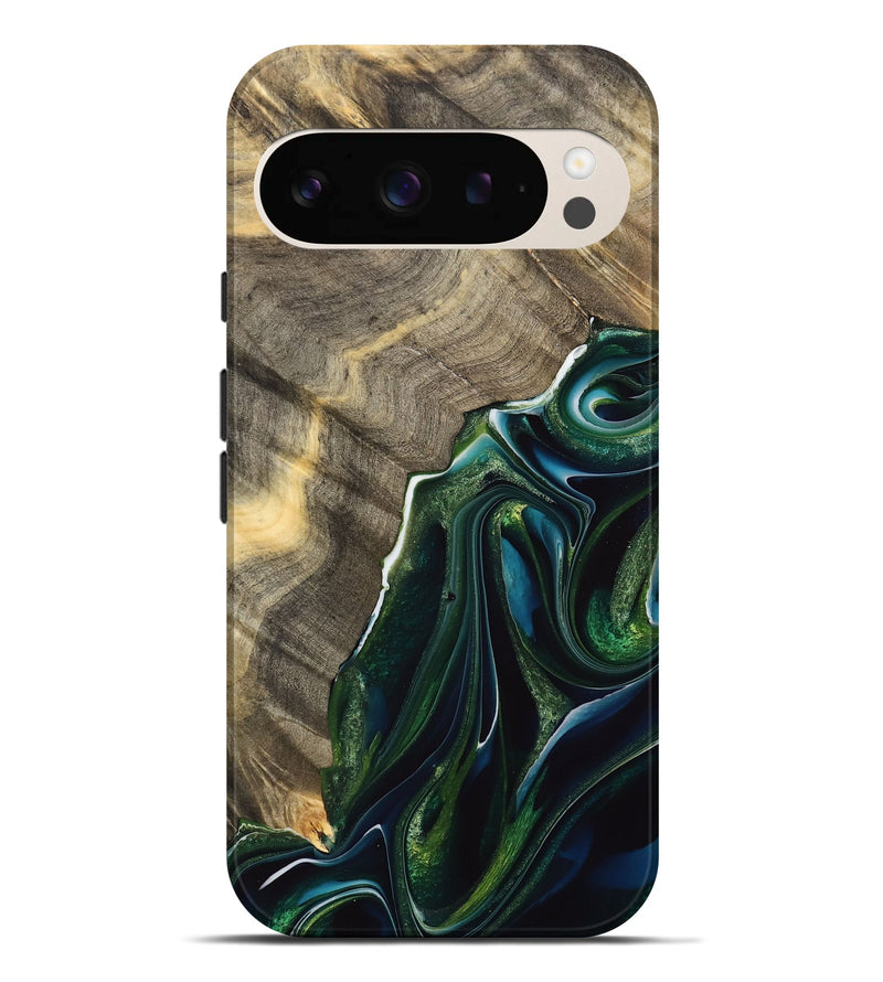 Pixel 9 Pro XL Wood Live Edge Phone Case - Empi (Green, 733057)