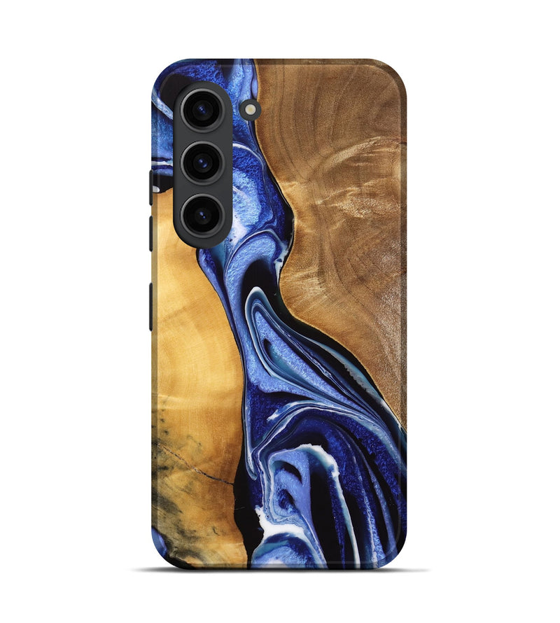 Galaxy S23 Wood Live Edge Phone Case - Luuk (Blue, 733058)