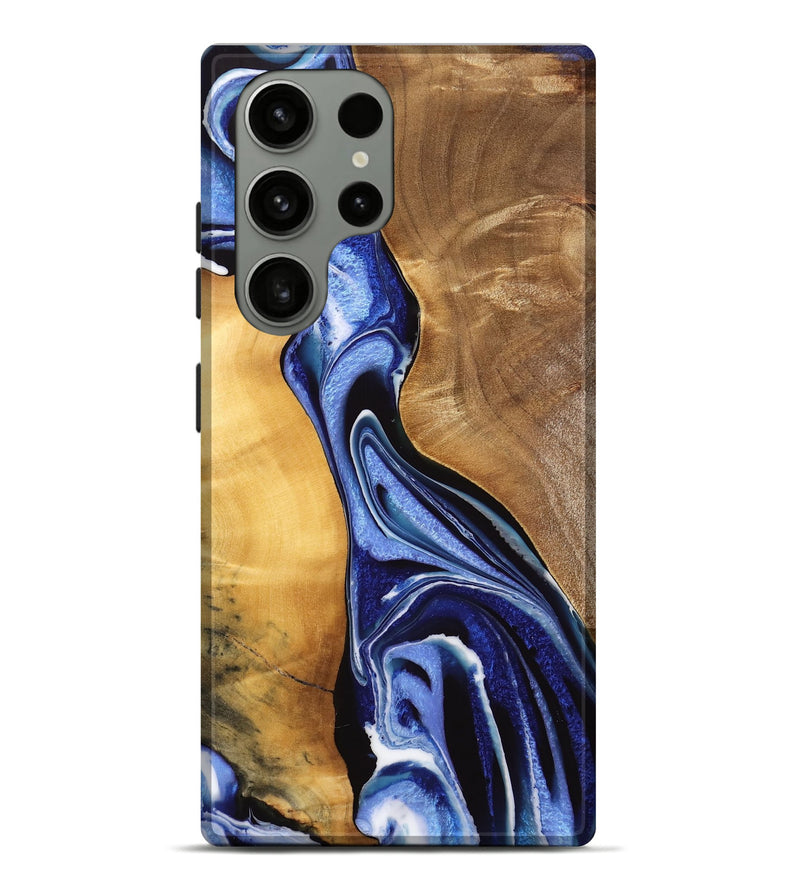 Galaxy S23 Ultra Wood Live Edge Phone Case - Luuk (Blue, 733058)