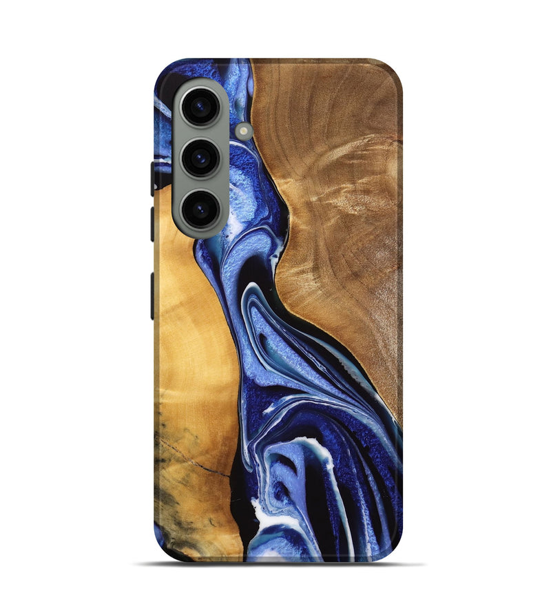 Galaxy S24 Wood Live Edge Phone Case - Luuk (Blue, 733058)