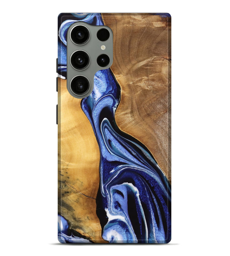 Galaxy S24 Ultra Wood Live Edge Phone Case - Luuk (Blue, 733058)