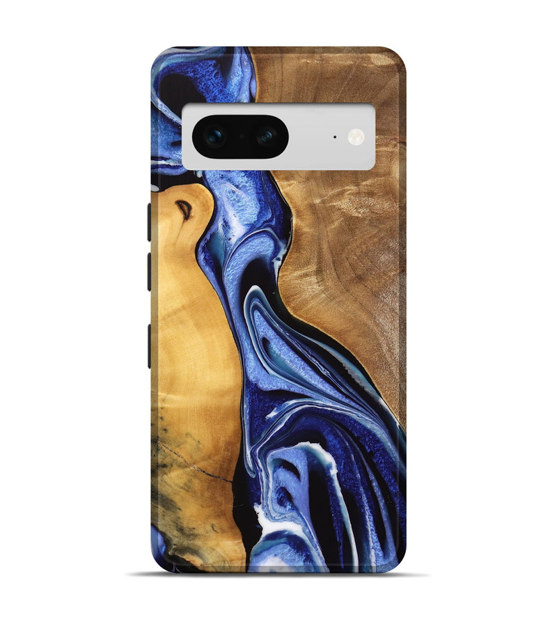 Pixel 7 Wood Live Edge Phone Case - Luuk (Blue, 733058)