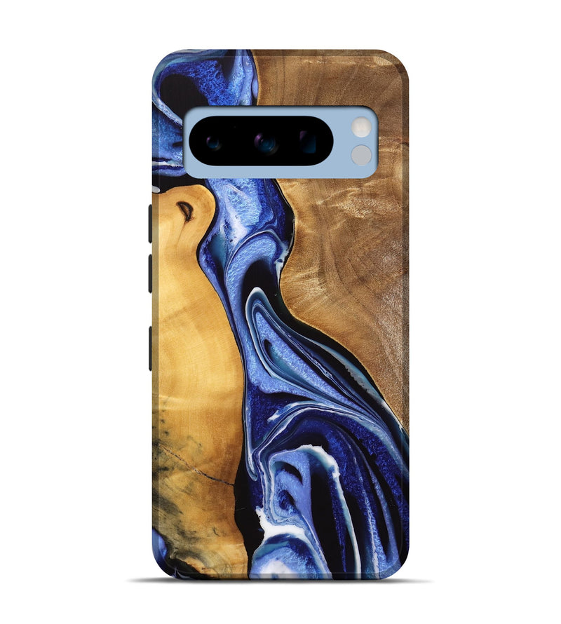 Pixel 8 Pro Wood Live Edge Phone Case - Luuk (Blue, 733058)