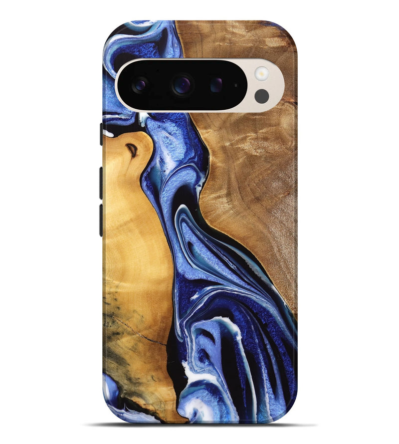 Pixel 9 Pro XL Wood Live Edge Phone Case - Luuk (Blue, 733058)