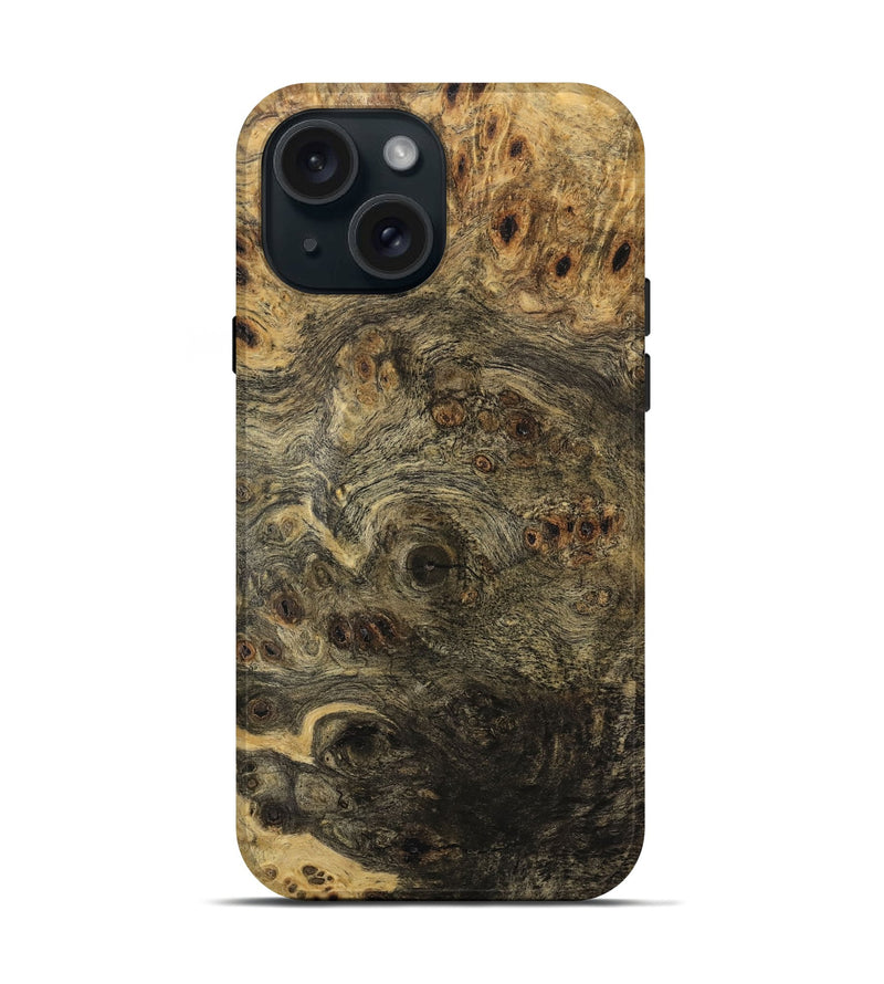 iPhone 15 Wood Live Edge Phone Case - Anya (Wood Burl, 733059)