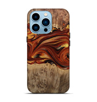 iPhone 14 Pro Wood Live Edge Phone Case - Weringh (Red, 733060)