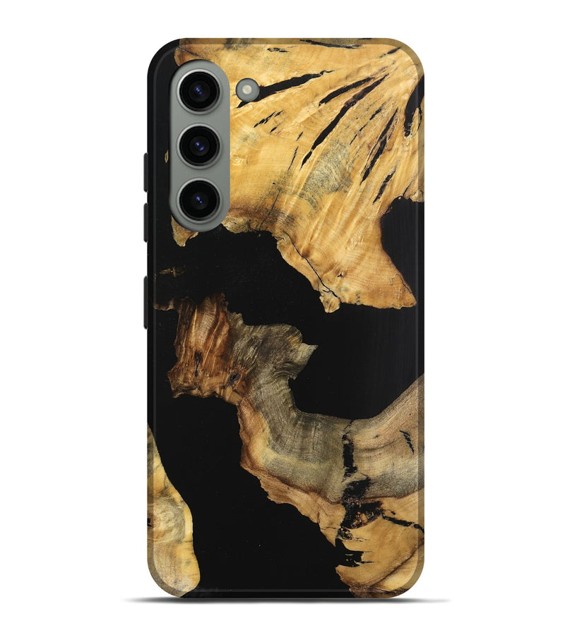 Galaxy S23 Plus Wood Live Edge Phone Case - Karine (Pure Black, 733062)