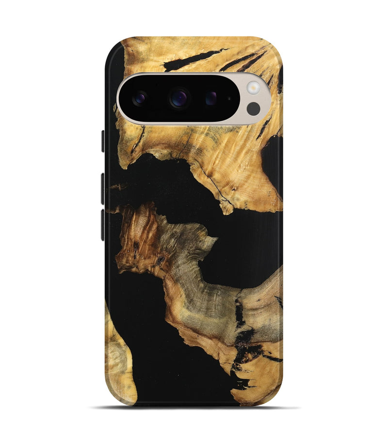 Pixel 9 Wood Live Edge Phone Case - Karine (Pure Black, 733062)