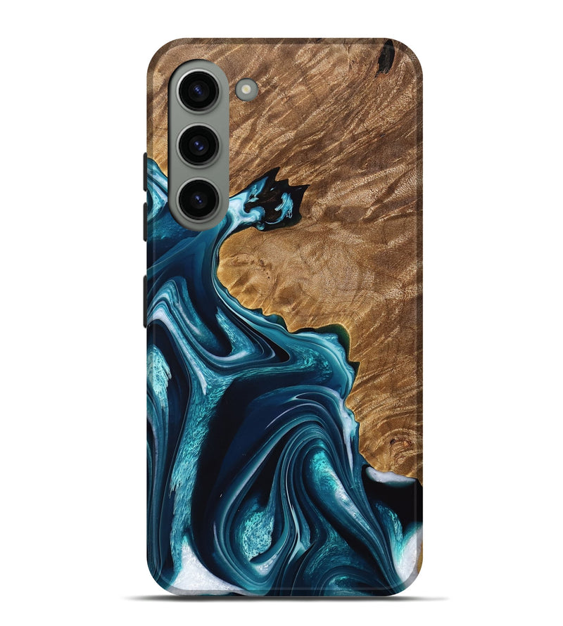 Galaxy S23 Plus Wood Live Edge Phone Case - Fewo (Blue, 733063)