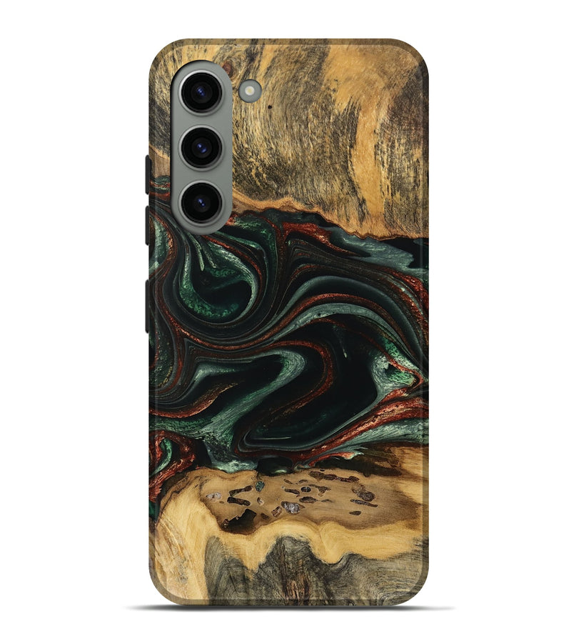 Galaxy S23 Plus Wood Live Edge Phone Case - Laylah (Green, 733066)