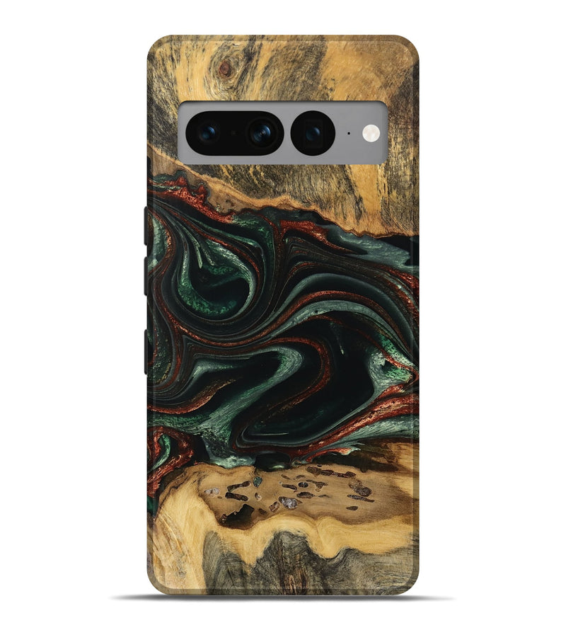 Pixel 7 Pro Wood Live Edge Phone Case - Laylah (Green, 733066)