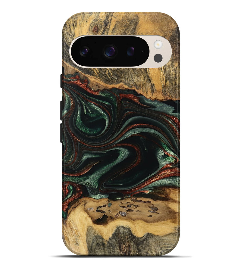 Pixel 9 Pro XL Wood Live Edge Phone Case - Laylah (Green, 733066)