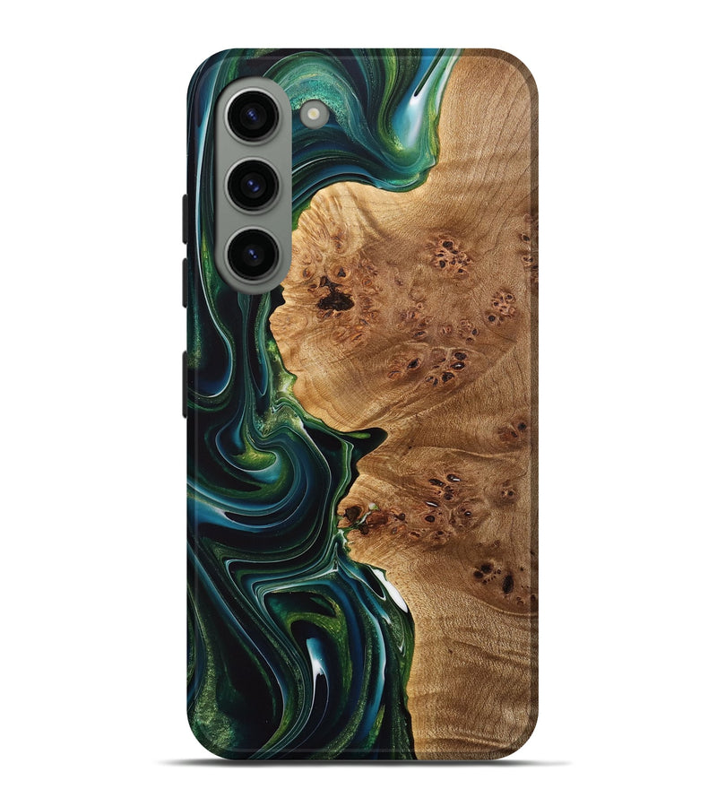 Galaxy S23 Plus Wood Live Edge Phone Case - Stephen (Green, 733068)