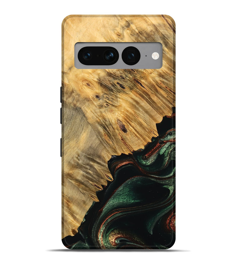 Pixel 7 Pro Wood Live Edge Phone Case - Student (Green, 733070)