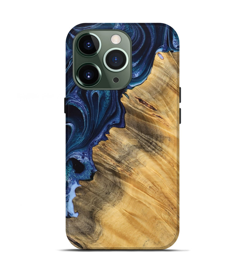 iPhone 13 Pro Wood Live Edge Phone Case - Maxi (Blue, 733073)